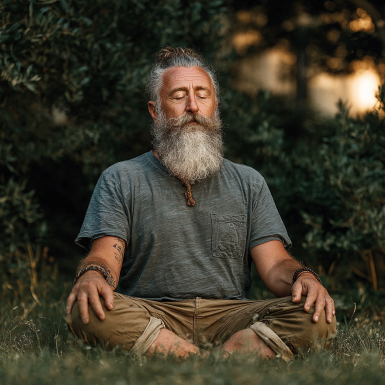 Спокійна атмосфера йога-студії з людьми поважного віку